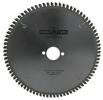 Диск пильный PROFITOOL - 216х2,8х1,8х30 мм Z=80, Wneg (ATBneg) (2121605)