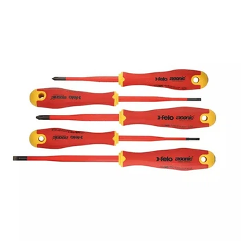 Набор отверток Felo ERGONІC E-SLIM 1000V 3,0/4,0х100/5,5х125/Ph1x80/Ph2x100; CrMoV сталь. 5шт 41385198