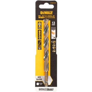 Свердло по металу DeWALT EXTREME IMPACT Black & Gold, HSS-G, діаметр 13 мм, загальна довжина 144,9 мм, робоча довжина 106,9 мм, 1