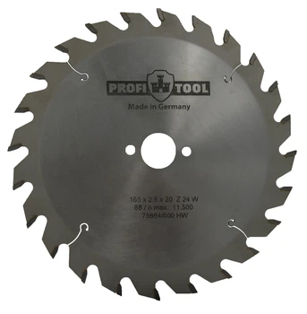 Диск пильный PROFITOOL - 165х2,6х1,6х20 мм Z=24, W (ATB) (2116501)