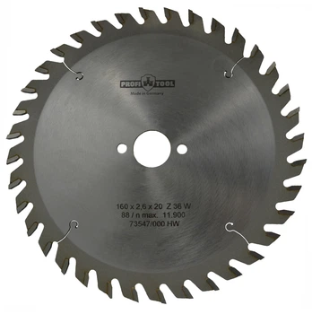 Диск пильний PROFITOOL - 160х2, 6х1, 6х20 мм Z = 36, W (ATB) (2116013)