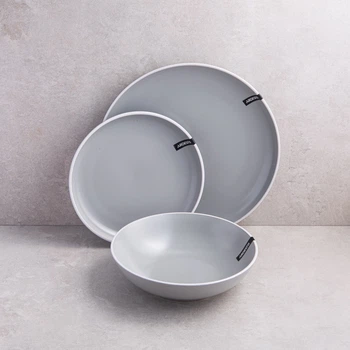 Столовий сервіз Ardesto Cremona Dusty grey 18 предметів 6 персон (AR29GRCT)