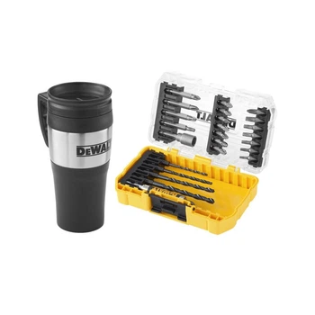 Набор бит и сверл DeWALT Phillips, Pozidriv, Torx, Pz2, Pz3, Ph2, T10, T15, T20, T25, T30, L=25, 50 мм, 25 шт, термокружка,