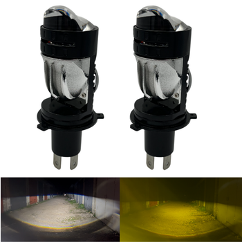 Led светодиодные мини линзы Bi-LED MiniLens 3XXX H4 30w 12-24v белого цвета и жёлтого