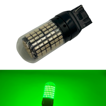 Світлодіодна лампа T20 W21W 144 SMD 12V зеленого кольору для червоних поворотів (1шт)