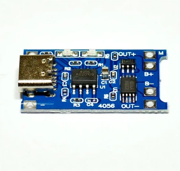 Контроллер заряда LI-ION аккумуляторов с защитой TP4056 TZT USB Type C (130003).