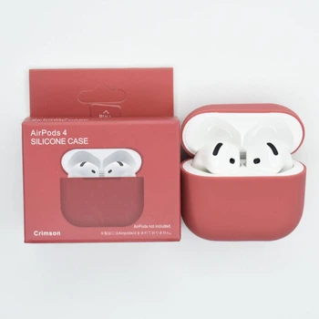 Силиконовый чехол для наушников AirPods 4 Crimson