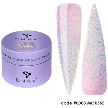 Гель Мусс DNKa’ Builder Gel Mousse 03 сиреневый с блестками, 30 мл