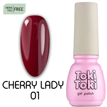 Гель-лак Toki-Toki Cherry Lady 01 красный, 5 мл