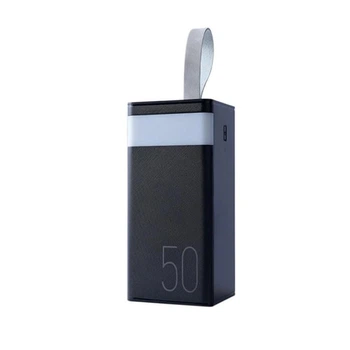 Павербанк Remax 50000 mAh 22.5W Павербанк Remax RPP-321 зі швидкою зарядкою PD/QC, Портативний зовнішній акумулятор, універсальні порти 2USB-A/2Type-C/Micro-USB, LED-дисплей, ліхтар Чорний