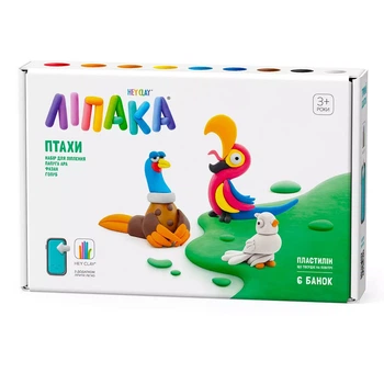Пластилин Липака Птицы Попугай Ара, Фазан, Голубь (60025-UA01)
