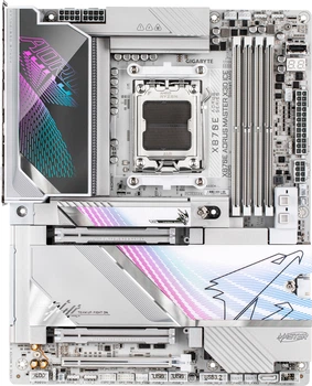 Материнська плата Gigabyte X870E AORUS MASTER X3D ICE (sAM5, AMD X870E, PCI-Ex16)