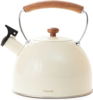Czajnik Homla Virgen z drewnianym uchwytem Śmietankowy 2.5 l (5904183849508)