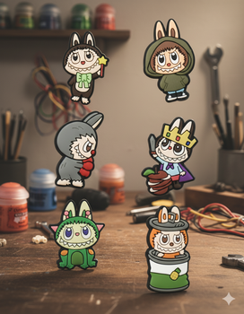 Джибітси Лабубу Labubu The Monsters монстр Jibbitz 6 шт аксесуари крокс прикраса Dz_143_4
