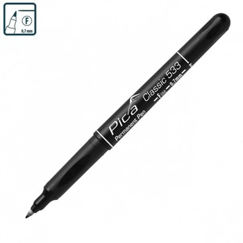 Маркер Pica перманентный Classic 533/46 Permanent Pen FINE, ультратонкий черный (533/46)