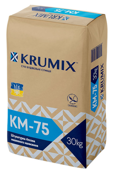 Штукатурка Krumix КМ-75, машинная, 30 кг