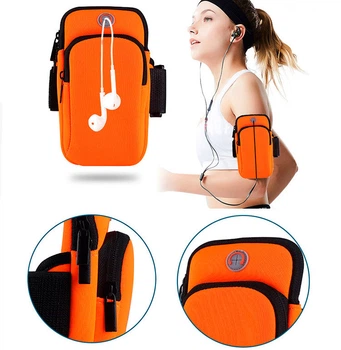 Сумка чехол на руку для бега Scout 0326 Orange-Black