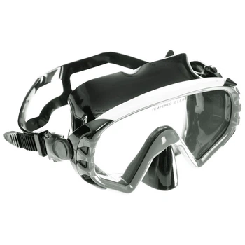 Маска для плавання з термосклом Legend Sprinter M163-PVC Grey-White
