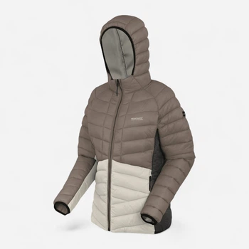 Куртка демісезонна з капюшоном жіноча Regatta Womens Hd Dalent RWN399-0E2 38 Коричнева з молочним (5063516141945)