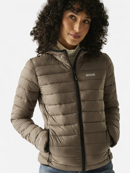 Куртка демісезонна коротка з капюшоном жіноча Regatta Wmn Hood Marizion RWN273-4S8 40 Коричнева (5063516168539)