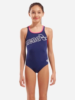 Дитячий суцільний купальник для дівчинки Arena Logo Swimsuit Swim Pro 010287-590 128 см Сапфіровий (3468337641391)