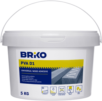 Універсальний клей Briko PVA D1 5 кг Білий (4770364111075)