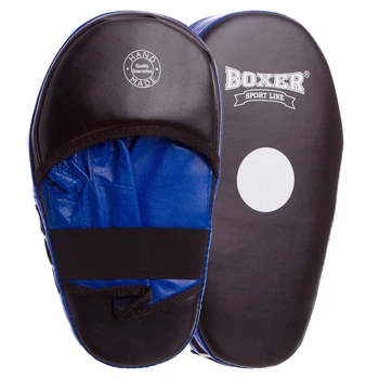 Лапа прямая удлиненная кожаная (2шт) Boxer 2006-01 размер 38х18х4,5см Black-Blue