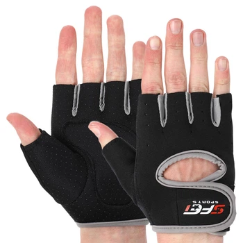 Перчатки для фитнеса перчатки спортивные Zelart Fitness 893 размер M Black-Grey