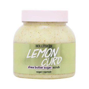 Цукровий скраб з олією ши і перлітом Hollyskin Lemon Curd 300 мл