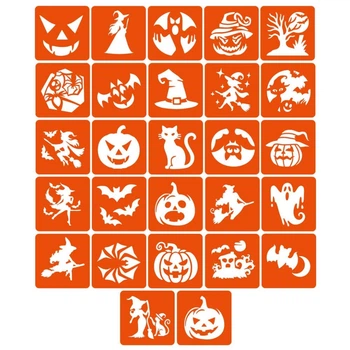 Набор Трафаретов Для Био-тату "хэллоуин №2" Hallowween-2-27, 27 Трафаретов 5х5 См (365297)