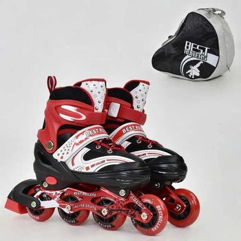 Роликовые коньки Best Roller 1003 размер 38-41 Красный
