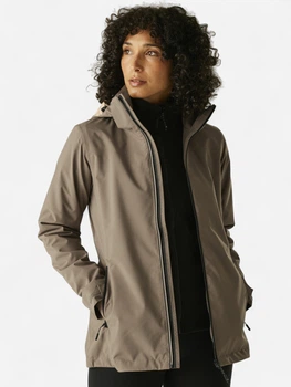 Куртка демисезонная с капюшоном женская 3-в-1 Regatta Women's Coriver RWP467-ZXN XS Коричневая (5063516148814)