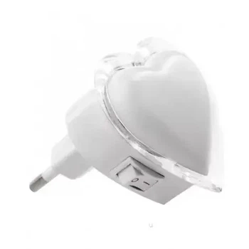 Ночник Сердце белый 3 LED/NL130 Lemanso