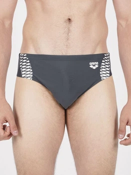 Плавки пляжные мужские Arena Openings Swim Briefs 008065-501 85 Серый/Белый (3468337496700)