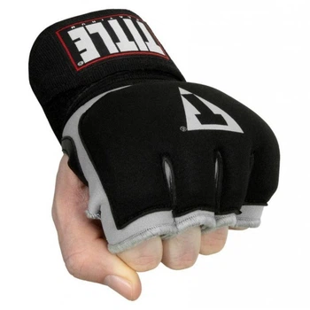Бинт-перчатки Гелевые TITLE Boxing Platinum Prime Gel Fist Wraps (L) Черные с красным