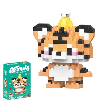 Конструктор фигурка Пиксели BRICKS Animals Tiger