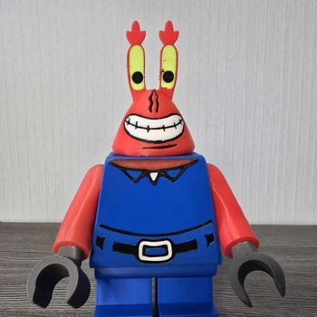 Фігурка персонаж Містер Крабс (Mr. Krabs) у стилі конструктора. Aivory