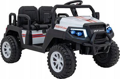 Buggy elektryczny dla dzieci Ramiz Champion 4-osobowy Bialy (5903864983265)