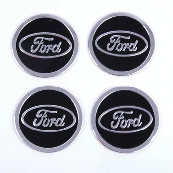 Наклейка на ковпаки FORD (60мм) чорна (4шт)