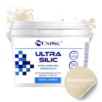 Эмаль акриловая Ultra Silic Unisil бежевая 0.35 л