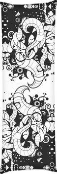 Подушка Дакімакура Black White (чорно-біла Картина) Розмір: 40х100 Cm