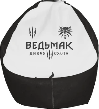Крісло груша THE WITCHER [14] Колір: Чорний, Розмір: M