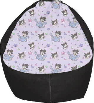 Кресло Груша Kuromi | Hello Kitty 1 Цвет: Черный, Размер: L