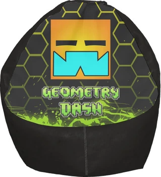 Кресло Груша Geometry Dash [8] Цвет: Черный, Размер: L