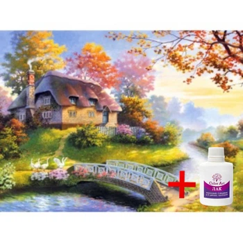Алмазная мозаика на подрамнике ColorArt 20х30 Красивый пейзаж 20х30 DTP713 + Подарок лак для покрытия