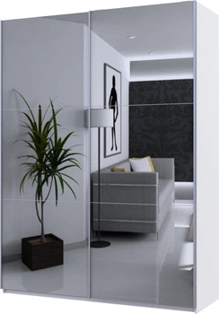 Шафа-купе Doros G-Caiser 2 дзеркала 180х60х240 см Біла (42005019)
