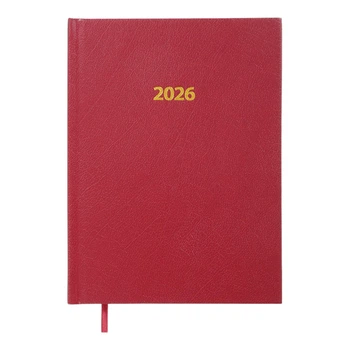 Ежедневник 2026 Buromax A5 Strong BM.2129 - Красный темный