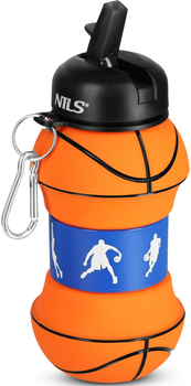 Butelka na wodę Nils Camp NC4104 Silikonowa, składana 550 ml Basketball (5908261683053)