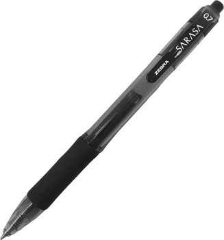 Ручка гелевая автоматическая Zebra (8)JJ3-BK Sarasa 0.7 мм Черная (4901681134113)