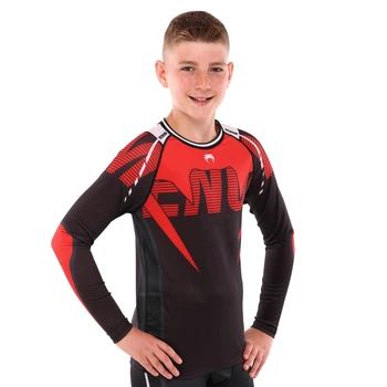 Рашгард 9539B VENUM дитячий з довгими рукавами чорний/червоний size S 145-155см 10-12 years